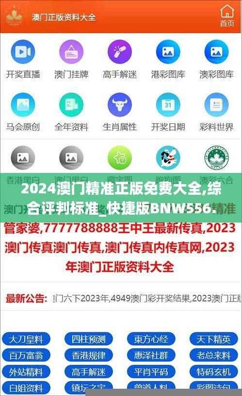 2024澳门精准正版免费大全,综合评判标准_快捷版BNW556.07