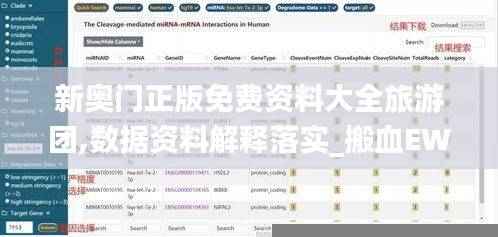 新奥门正版免费资料大全旅游团,数据资料解释落实_搬血EWS649.65