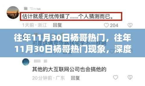 深度解析,杨哥现象——往年11月30日的热门及其影响力揭秘