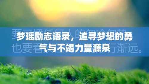 梦瑶励志语录,追寻梦想的勇气与不竭力量源泉
