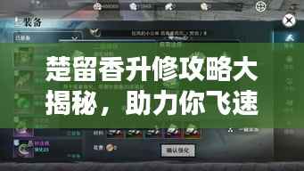 楚留香升修攻略大揭秘,助力你飞速提升修为!