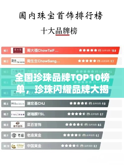 全国珍珠品牌TOP10榜单，珍珠闪耀品牌大揭秘！